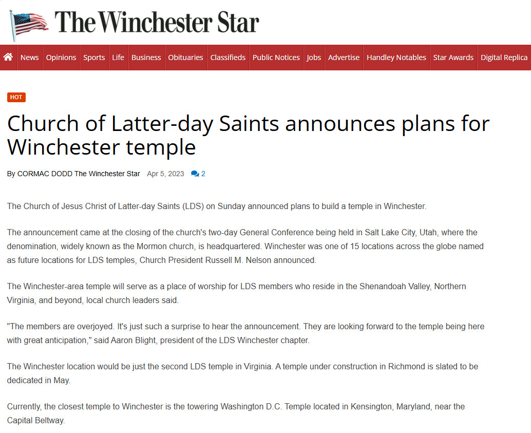 CJCLDS Winchester Temple